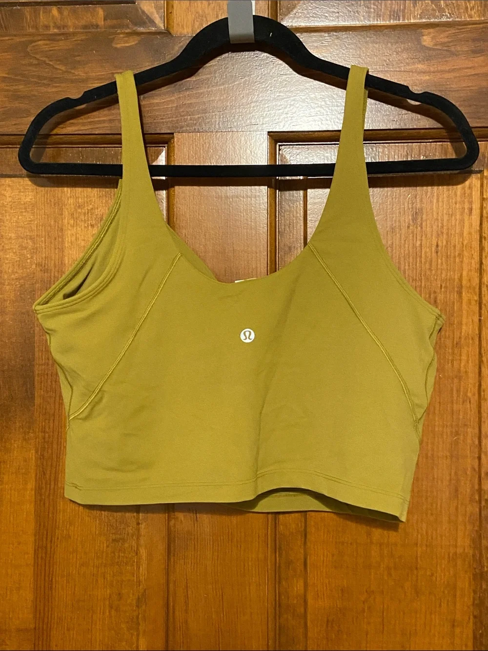 Lululemon Align Crop Tank Top in Auric Gold padding